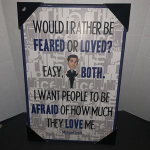 Michael Scott The Office Plaque NWT 20”x 13”